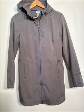 Free Country Women's Hooded Gray Long Softshell Coat